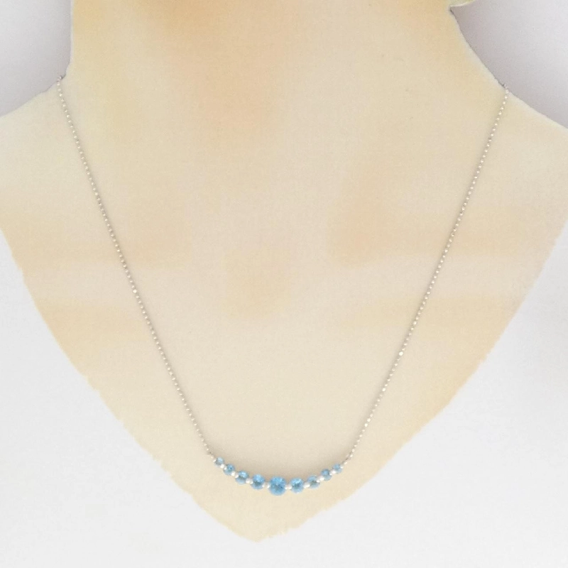 K18WG Blue Topaz Necklace - Hàng hiệu Authentic 858783