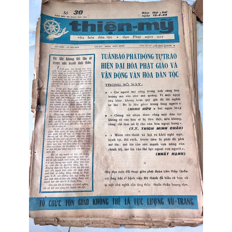 Báo Thiện Mỹ và Hải Triều Âm (Nhất Hạnh chủ bút) 500105