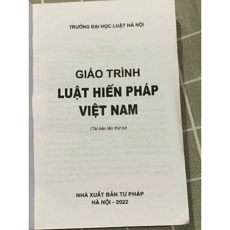 GIÁO TRÌNH LUẬT HIẾN PHÁP VIỆT NAM 545904