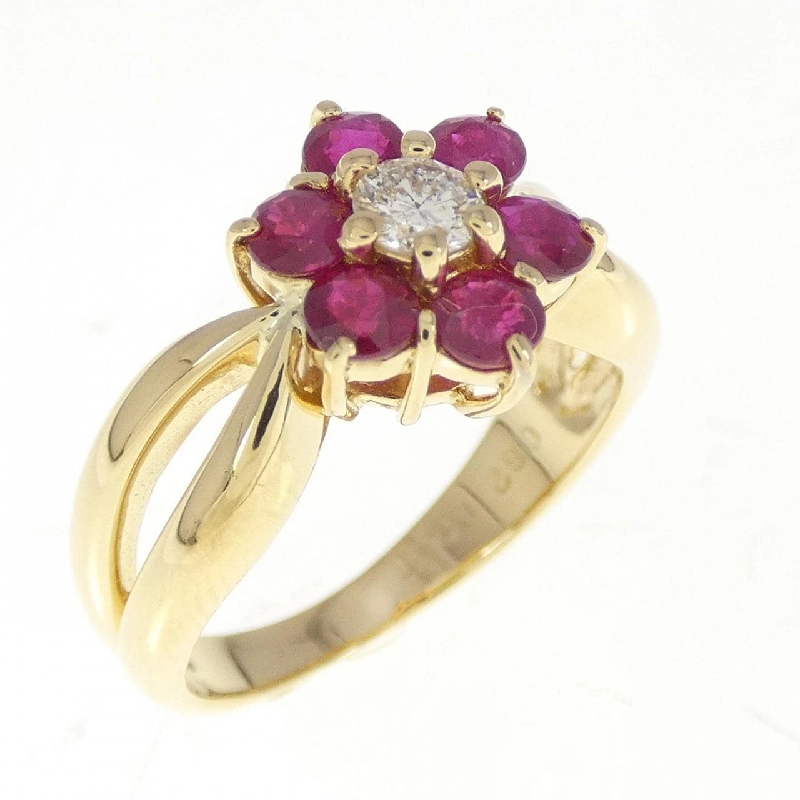 Nhẫn ruby hoa K18YG 0.82CT 670998