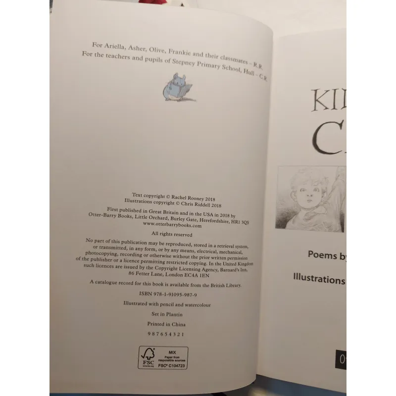 A KID IN MY CLASS - Rachel Rooney • Minh họa: Chris Riddell - Bìa cứng, khổ lớn, mới 99% 764556