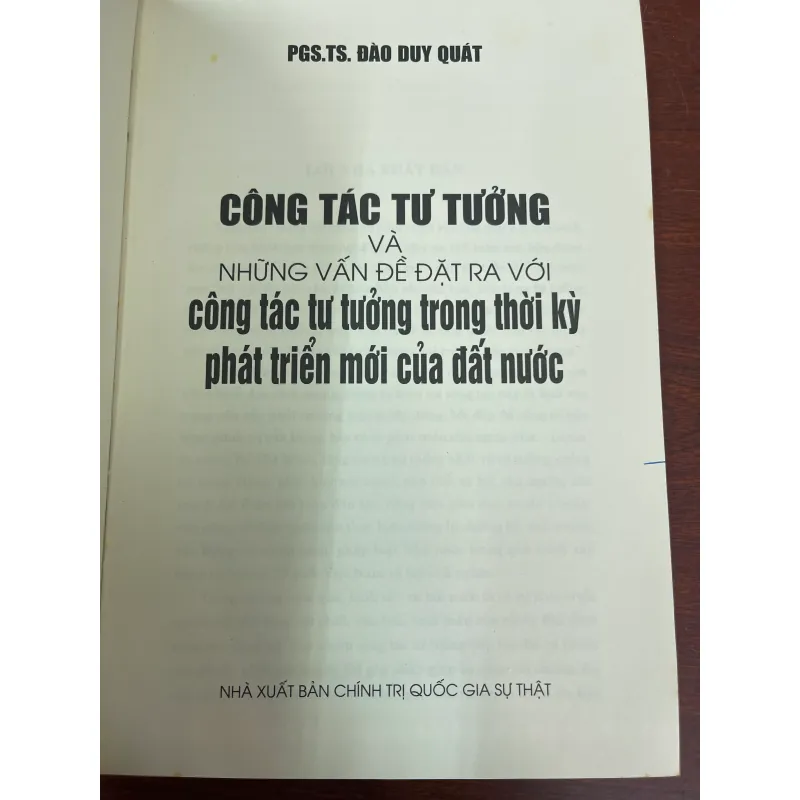 CÔNG TÁC TƯ TƯỞNG (BÌA CỨNG) - ĐÀO DUY QUÁT  1042354
