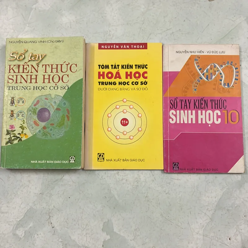 Sổ tay kiến thức Sinh học/ hoá học (3 cuốn) 1006817
