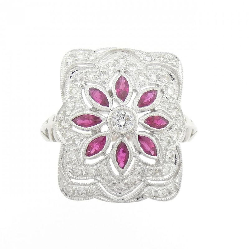 Nhẫn Ruby Hoa PT900 0.67CT 669894