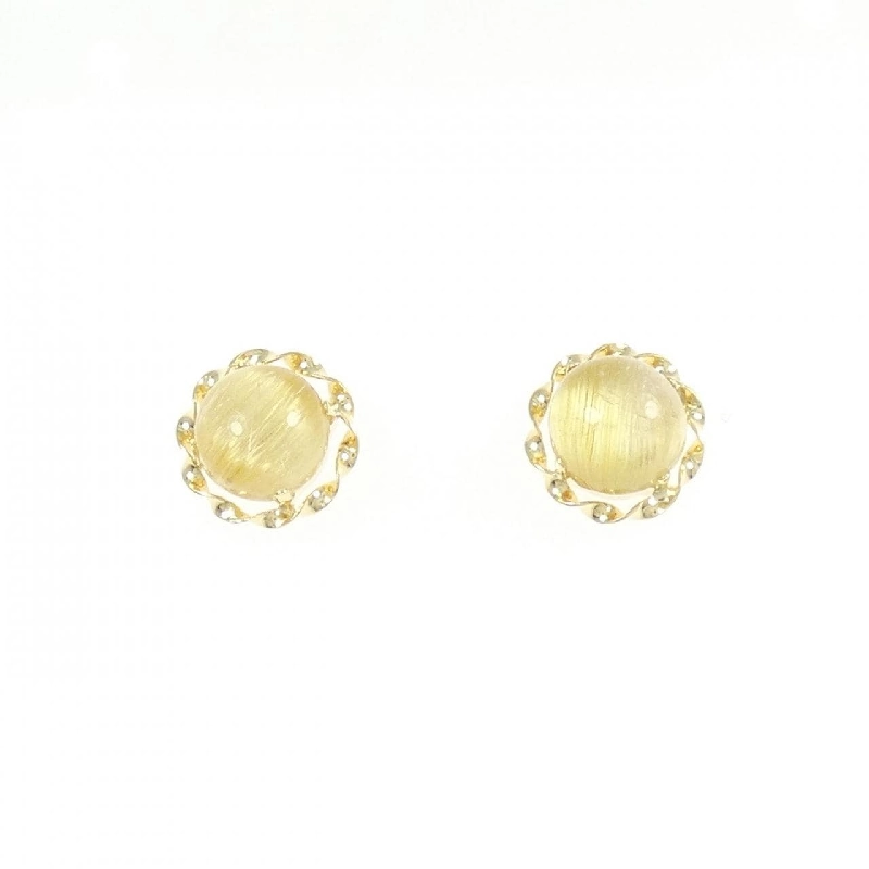 K18YG Rutile Quartz Bông Tai - Hàng hiệu Chính hãng 875466