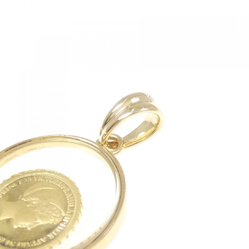 K18YG(枠) Đồng xu Mặt dây chuyền - Hàng hiệu Authentic 865199