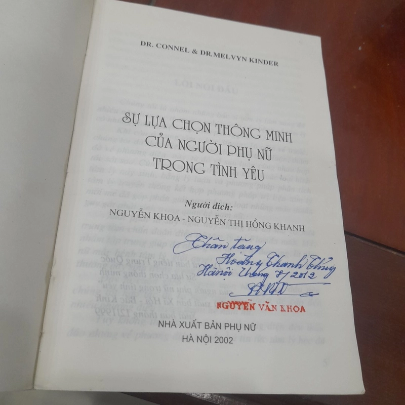 Dr. Connel & Dr. Melvynkinder - SỰ LỰA CHỌN THÔNG MINH CỦA NGƯỜI PHỤ NỮ TRONG TÌNH YÊU 474672