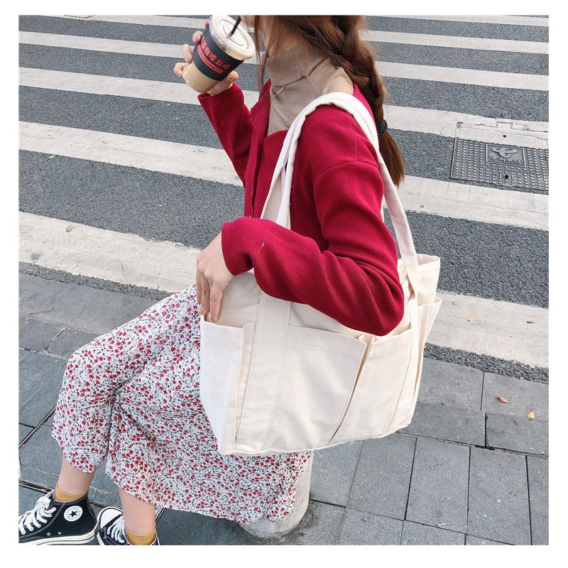 túi tote vải canvas size lớn 22475