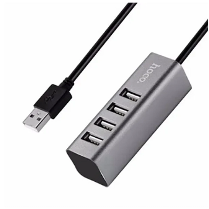 Hub Hoco 4 cổng USB tiện dụng giá gốc 173K (giảm 45%)-Màu bạc 331196