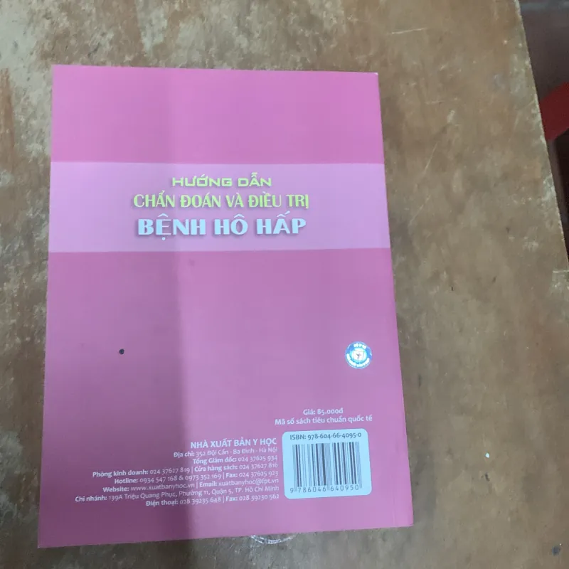 HƯỚNG DẪN CHẨN ĐOÁN VÀ ĐIỀU TRỊ BỆNH HÔ HẤP 786890