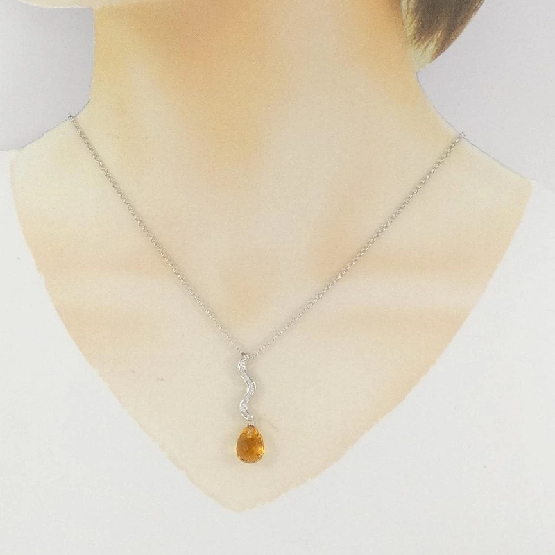 Dây chuyền Citrine 750WG - Hàng hiệu Chính hãng 861273