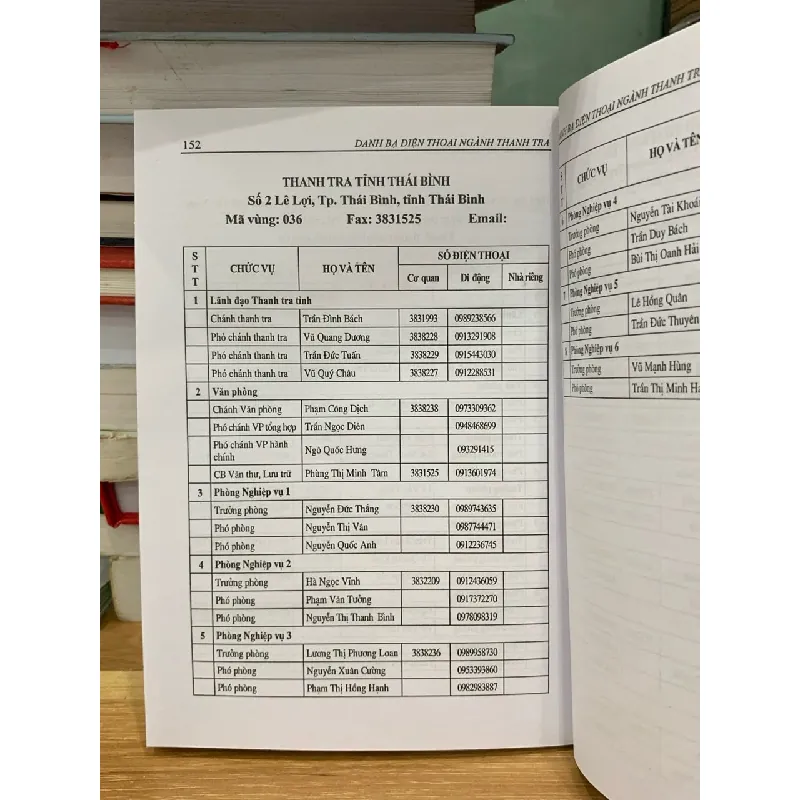 Danh bạ điện thoại ngành thanh tra -Thanh tra chính phủ (2016) 718407