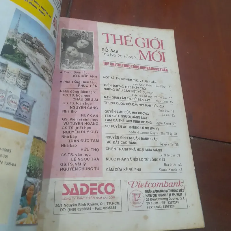 THẾ GIỚI MỚI số 346 ngày 26.7.1999 597832