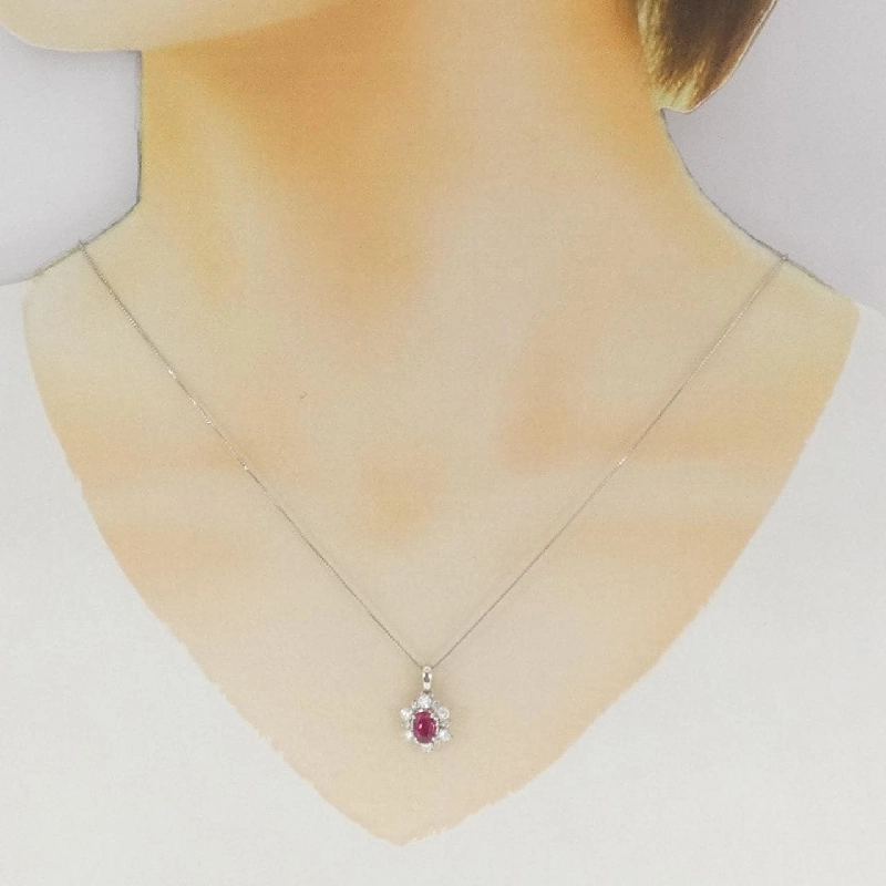 Dây chuyền ruby PT900/PT850 - Hàng hiệu Authentic 857263