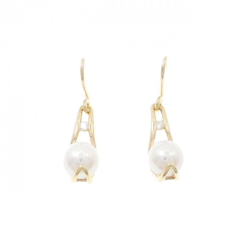 K18YG Bông tai ngọc trai Akoya 7.2mm - Hàng hiệu Chính hãng 869171