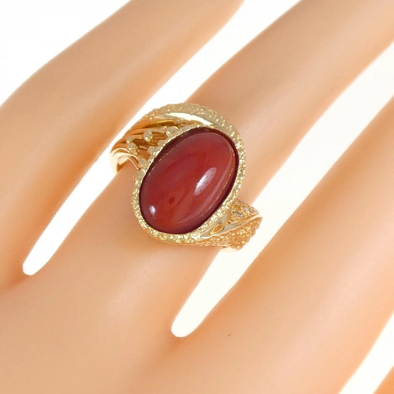 Nhẫn san hô K18YG 669545