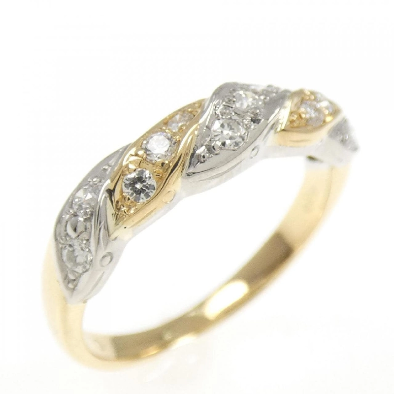 Nhẫn kim cương K18YG/PT900 0.20CT 667923