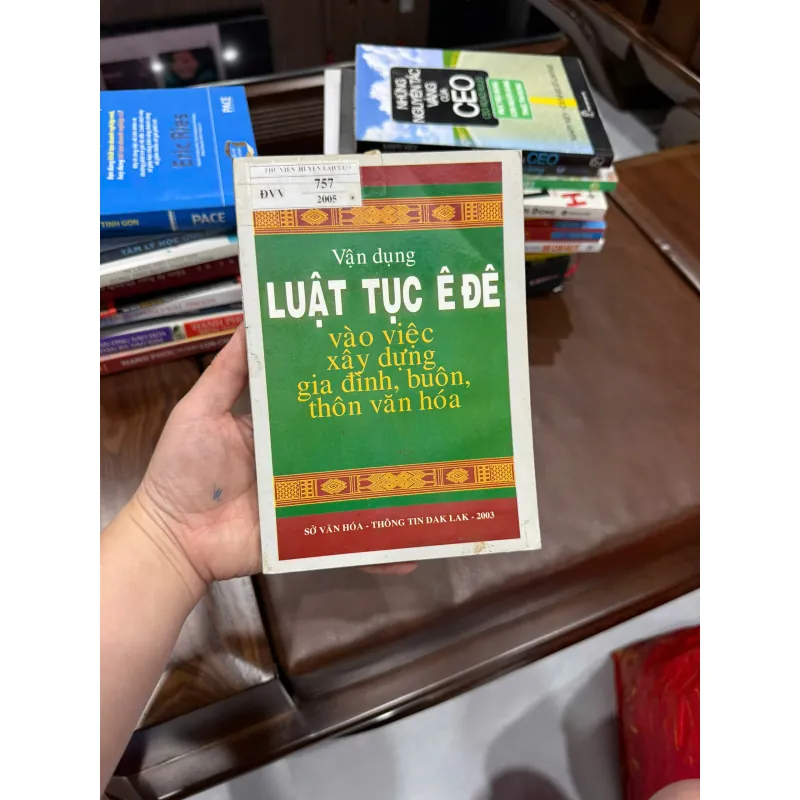 VẬN DỤNG LUẬT TỤC Ê ĐÊ VÀO VIỆC XÂY DỰNG GIA ĐÌNH, BUÔN, THÔN VĂN HÓA (2003) - K4 1022631