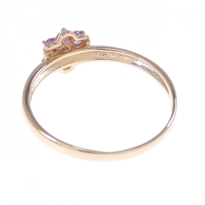 Nhẫn Sapphire K18PG Hoa 671134