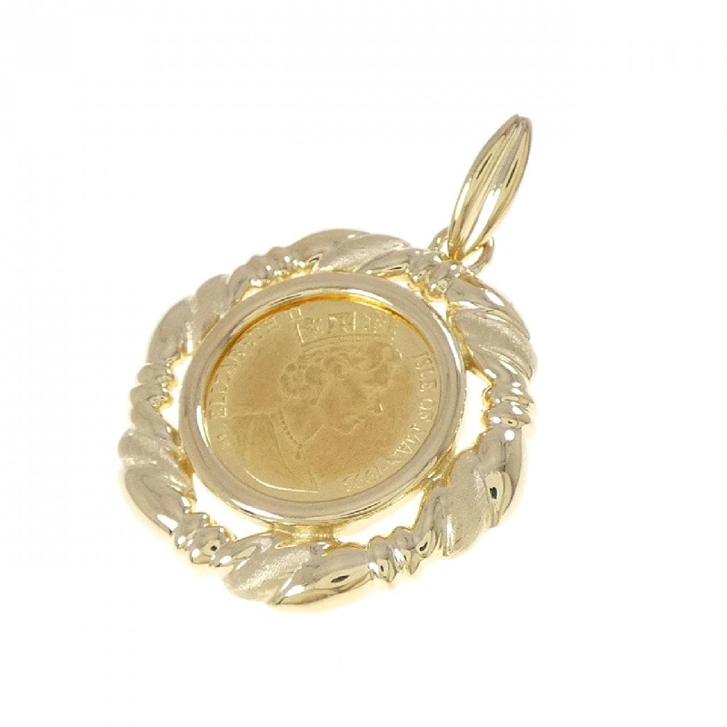 K18YG(枠) Đồng xu mặt dây chuyền - Hàng hiệu Authentic 864313