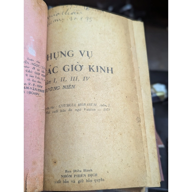 Các giờ kinh phụng vụ tuần 1,2,3,4 thường niên 271231