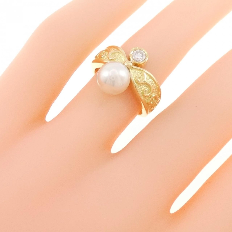 Nhẫn ngọc trai Akoya K18YG 7.2mm 669803