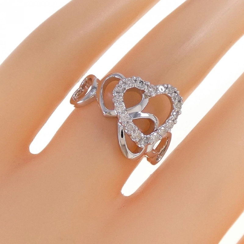 Nhẫn kim cương hình trái tim K18WG 0.30CT 667974