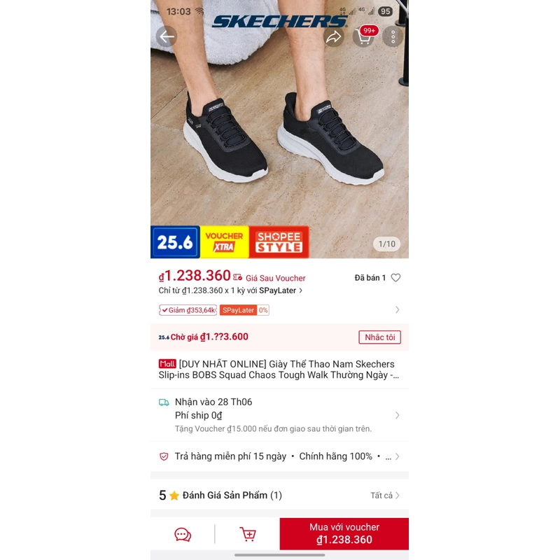 Giày Skechers nam 505318