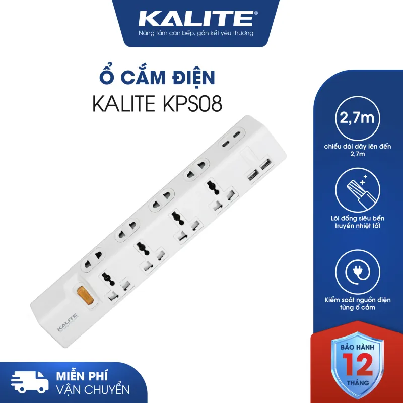 Ổ điện Kalite KPS08 – An toàn hơn, tiện lợi hơn cho mọi gia đình! 727525