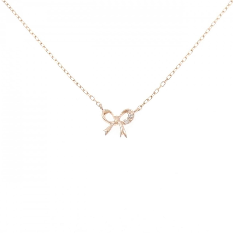 K10PG Ruy băng Dây chuyền kim cương - Hàng hiệu Chính hãng 855983