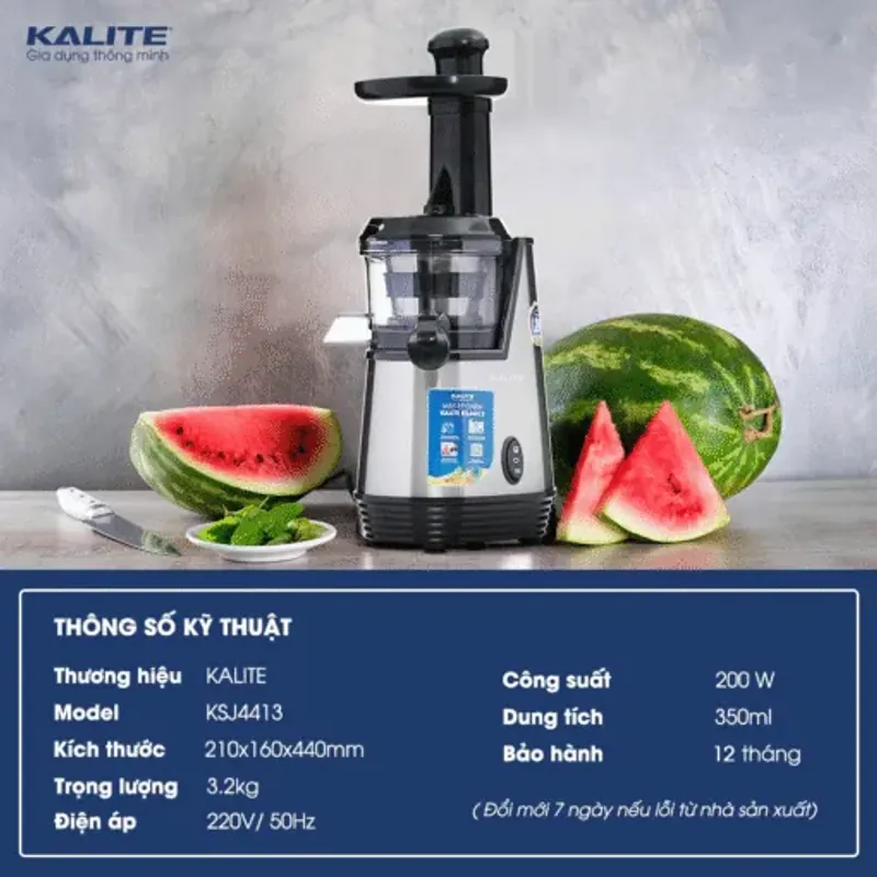 Máy ép chậm KALITE KSJ4413 cao cấp ép kiệt bã không sinh nhiệt 572345