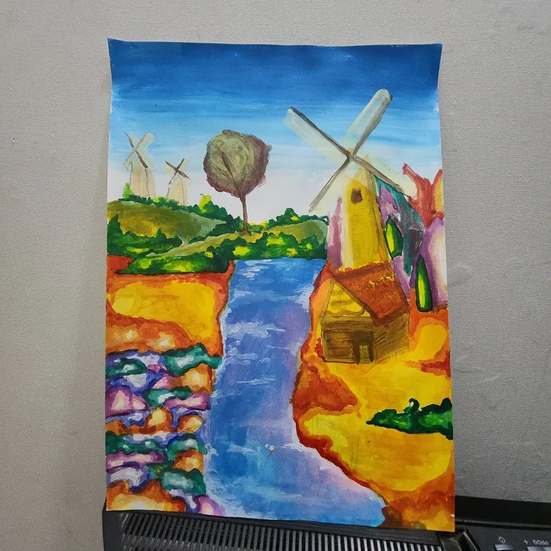 Tranh vẽ acrylic Phong cảnh  686779