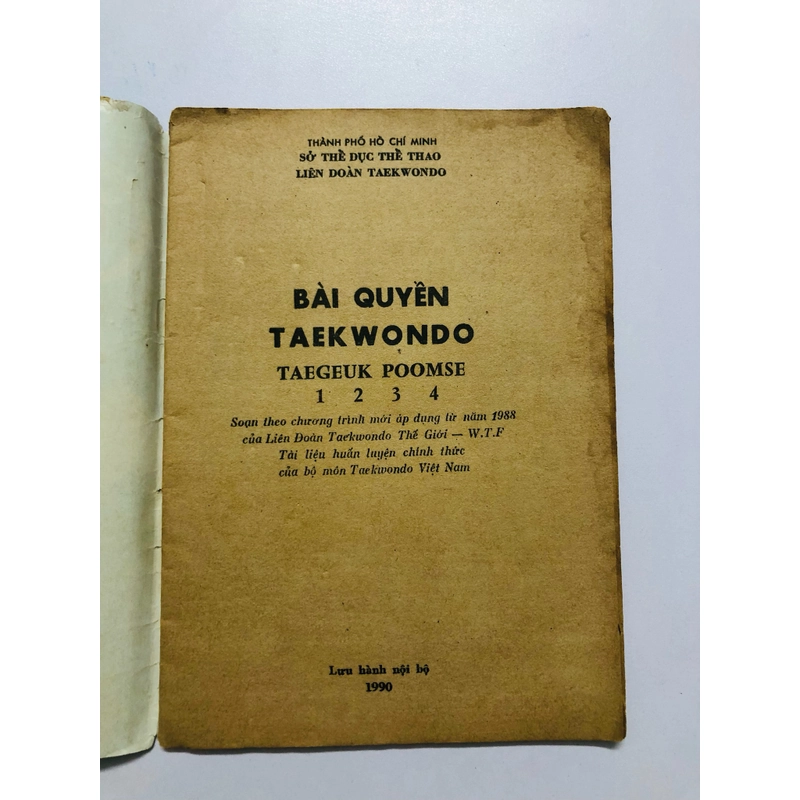 BÀI QUYỀN TAEKWONDO  - 36 trang, nxb: 1990 325704