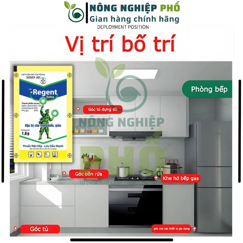 10 REGENT 800 (gói 1.6g) DATE MỚI - Diệt Kiến, Gián, Bọ Chét, Mạt, Rầy, Nhện, Bọ Trĩ, Sâu 508270
