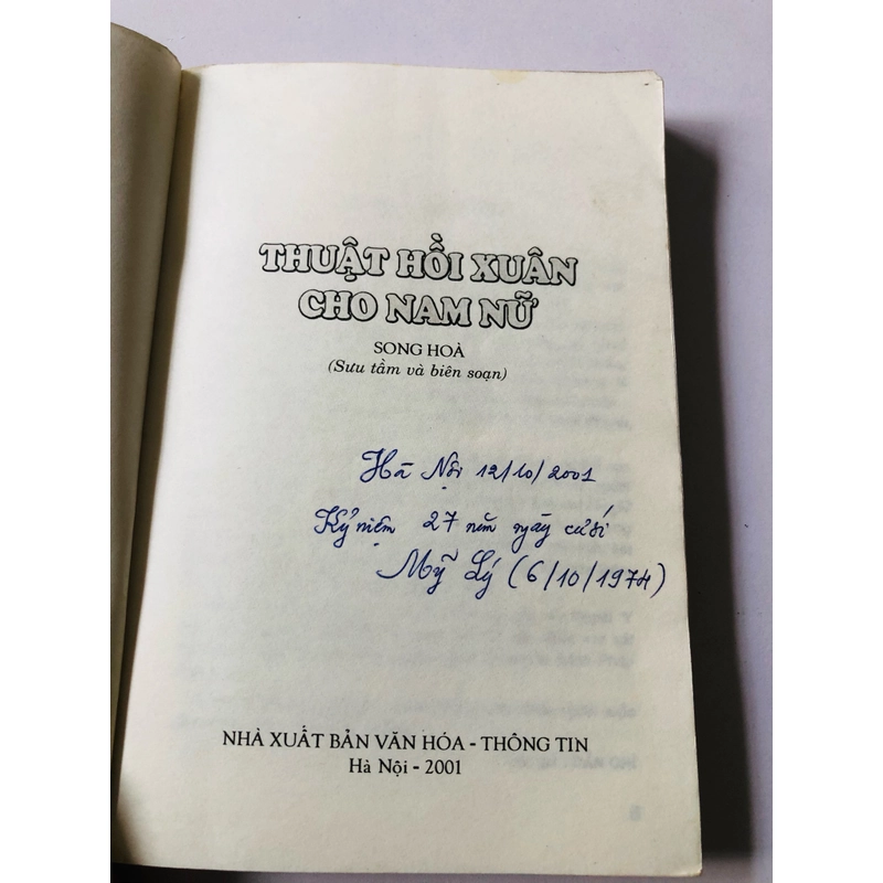 THUẬT HỒI XUÂN CHO NAM NỮ - 302 trang, nxb: 1994 360326