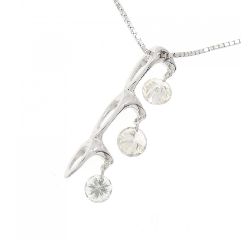 K18WG Dây chuyền kim cương ba viên 0.50CT - Hàng hiệu Chính hãng 866894