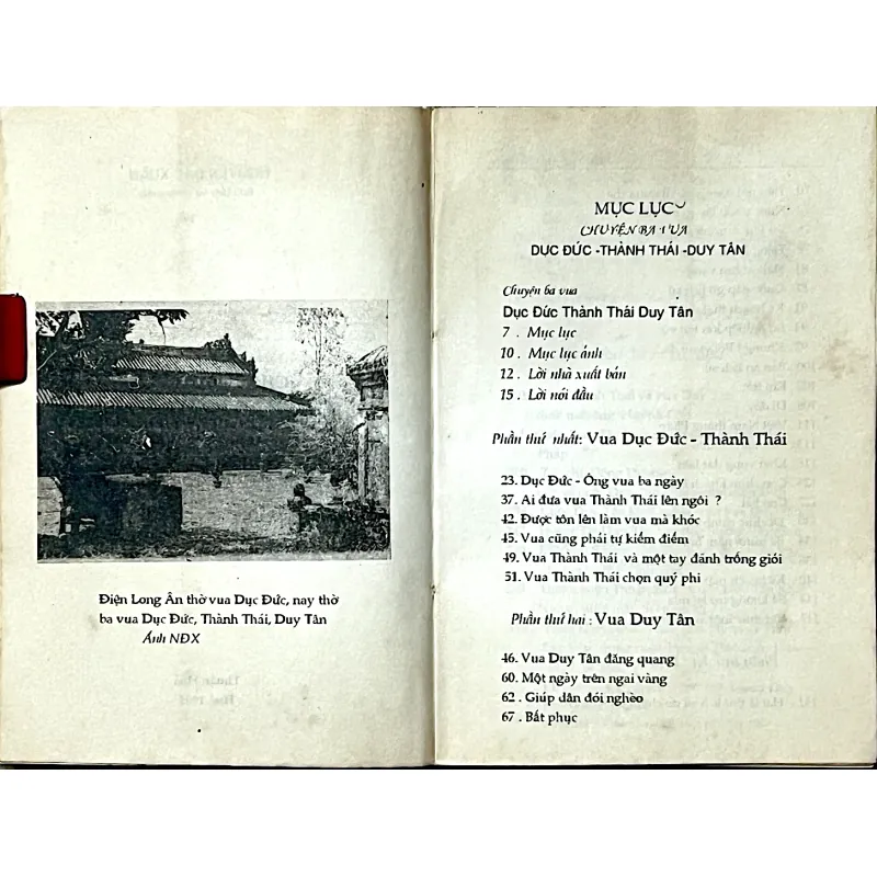 CHUYỆN BA VUA  DỤC ĐỨC - THÀNH THÁI -  DUY TÂN - Soạn giả NGUYỄN ĐĂC XUÂN 1043131