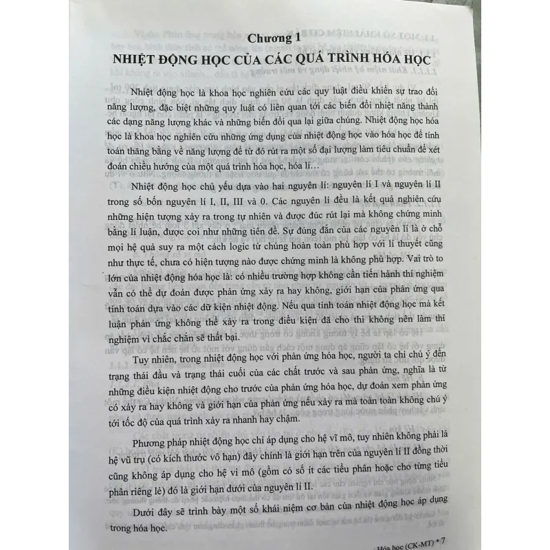 HÓA HỌC (Sách dành SV Đại Học các ngành Kỹ thuật) 705105