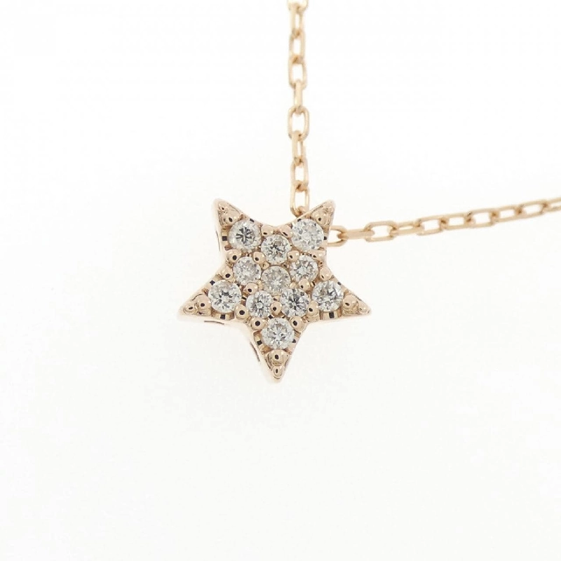 K18PG Ngôi sao Kim cương Dây chuyền 0.06CT - Hàng hiệu Chính hãng 857820