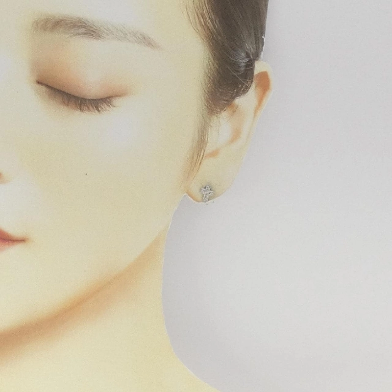 PT900/K18YG Bông tai kim cương chéo - Hàng hiệu Authentic 875082