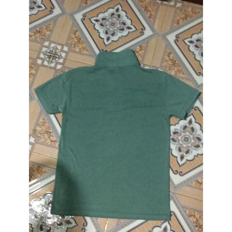 Áo thun nam cổ trụ NY màu xanh lá size M 750771