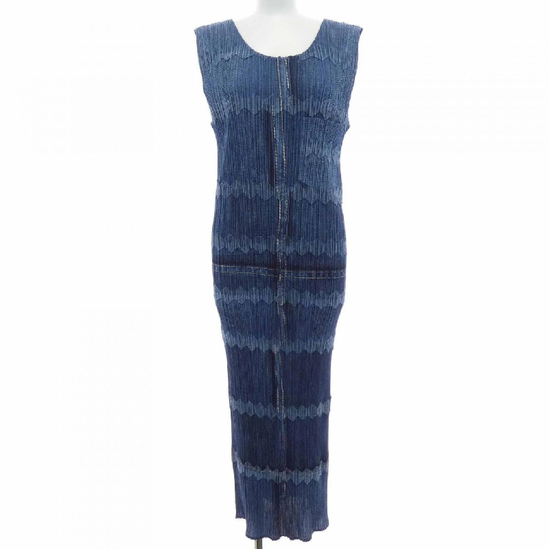 Pleats Please 2001 In Hình In Denim PP12-JH521 Đầm - Hàng hiệu Chính hãng 815301