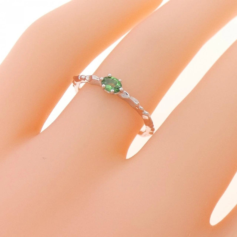 Nhẫn garnet xanh K18WG 670523