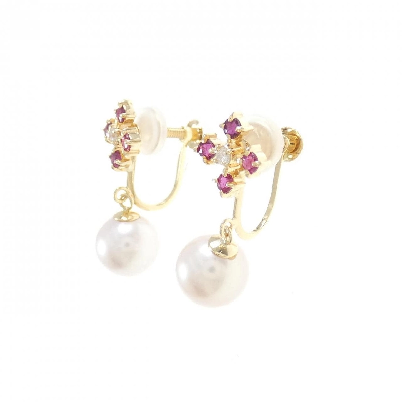 K18YG Bông tai đá màu - Hàng hiệu Chính hãng 872276