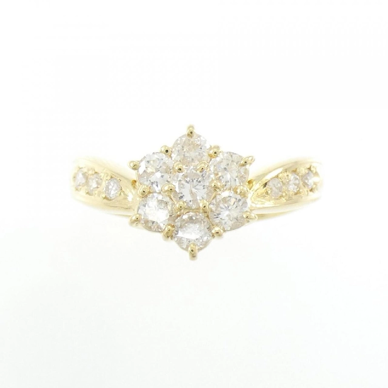 Nhẫn kim cương K18YG hoa 0.71CT 672763