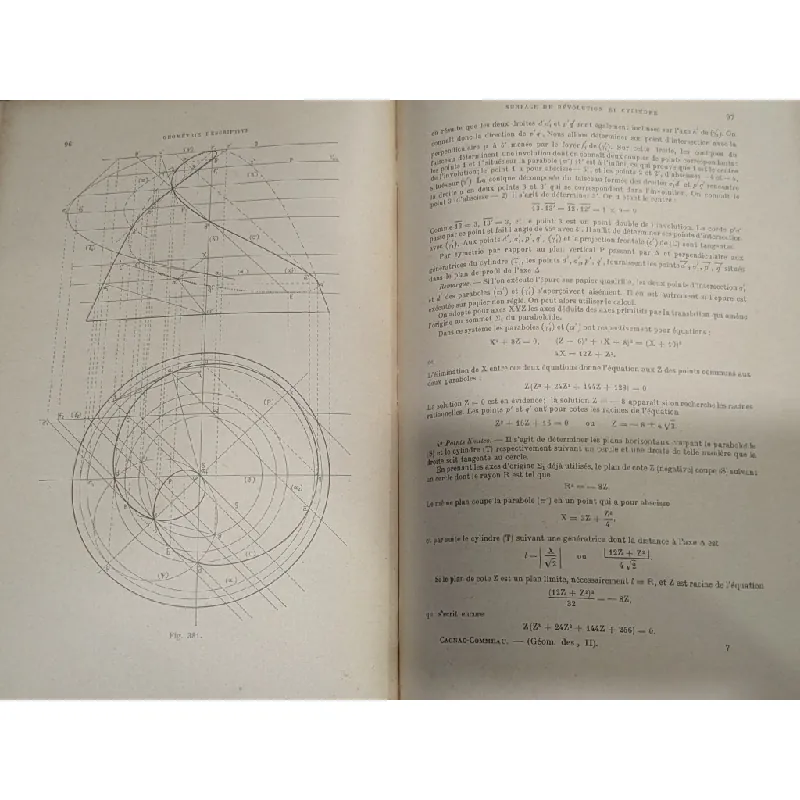 Cours de Mathématiques Spéciales - V Géométrie Descriptive 720425