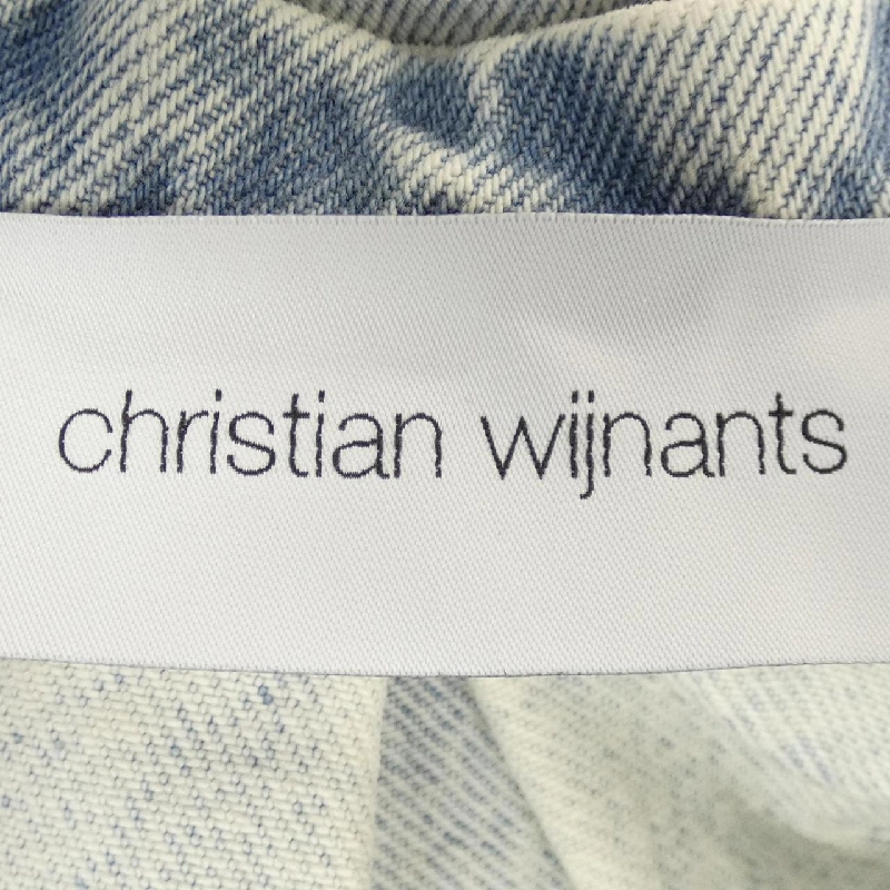 【Mã giảm giá】Áo khoác denim Christian Wijnants 640115