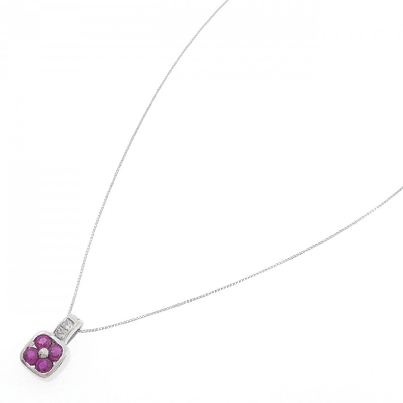 Dây chuyền ruby PT900/PT850 0.77CT - Hàng hiệu Authentic 858583