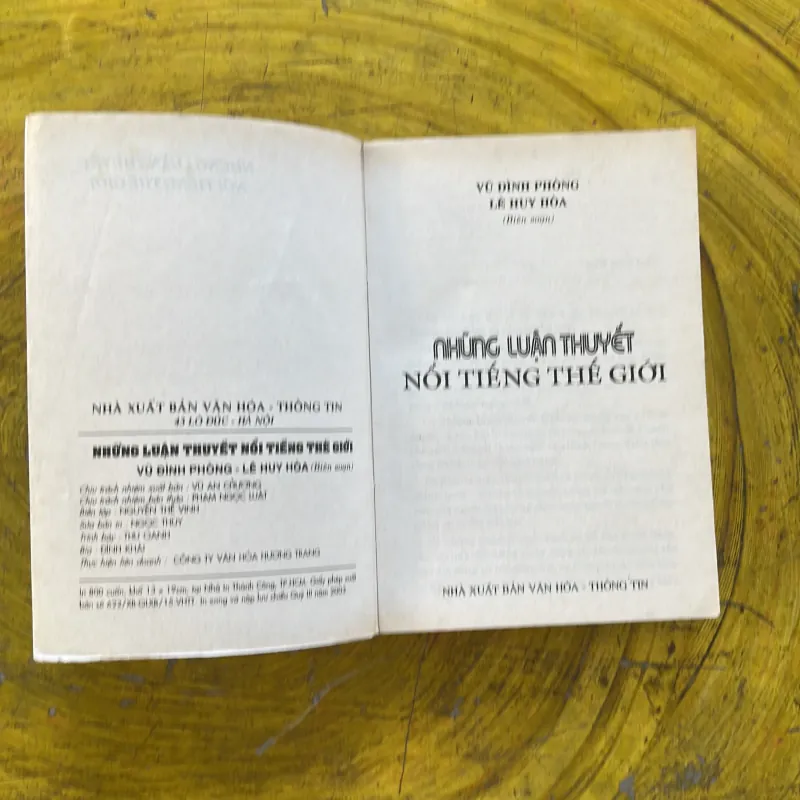 NHỮNG LUẬN THUYẾT NỔI TIẾNG THẾ GIỚI - VŨ ĐÌNH PHÒNG & LÊ HUY HOÀ biên soạn 1002554