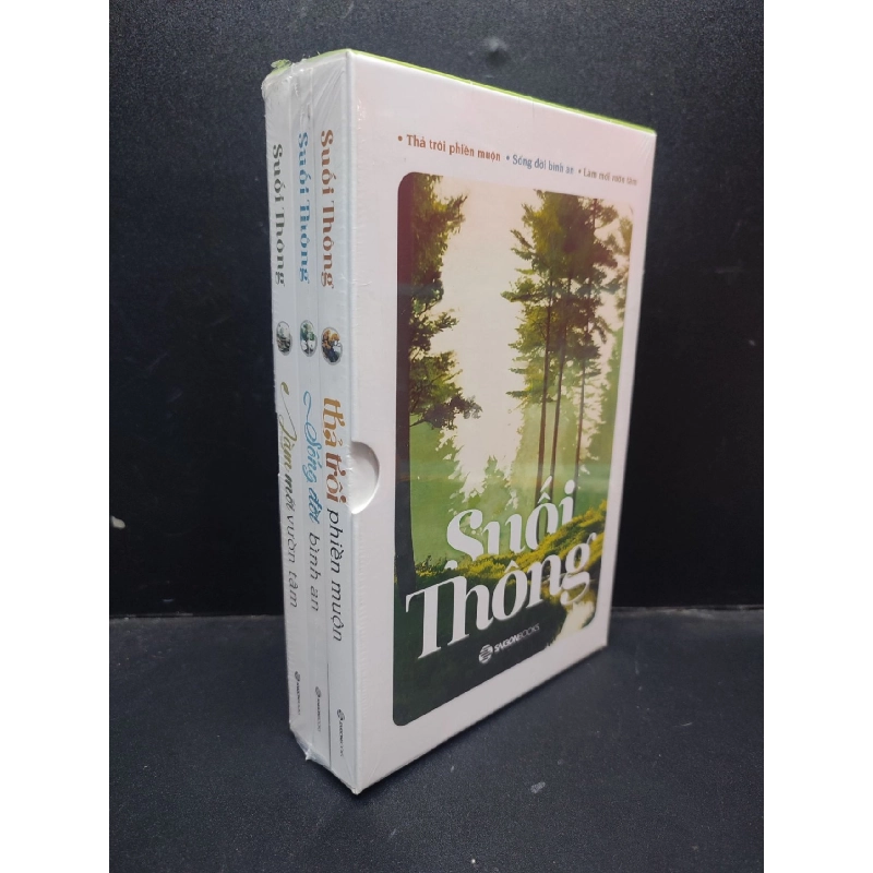 Boxset Thả Trôi Phiền Muộn, Sống Đời Bình An, Làm Mới Vườn Tâm Suối Thông mới 100% HCM0804 914093